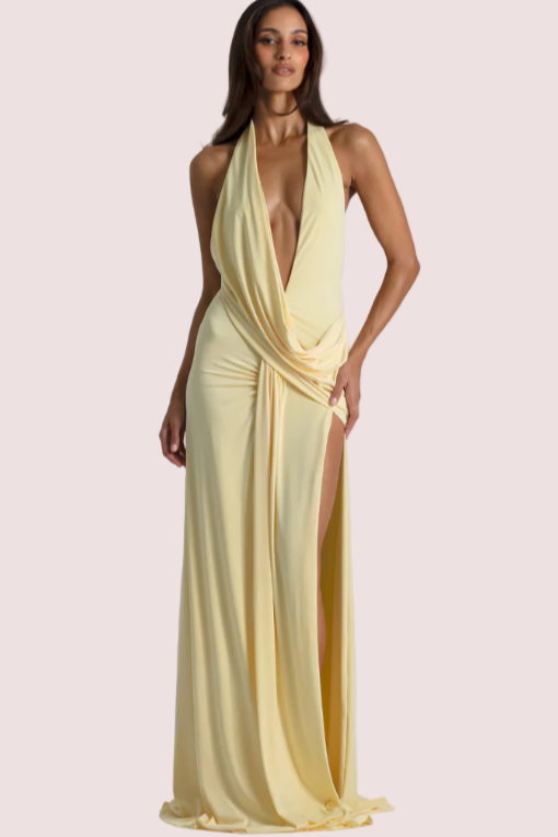 Natalie Rolt Winona Gown - Yellow Lemon Size 8