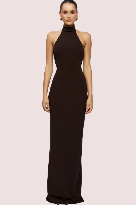 Effie Kats Rhi Gown - Coffee Brown Size 10