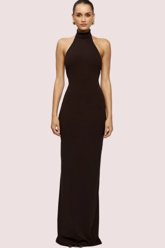 Effie Kats Rhi Gown - Coffee Brown Size 10