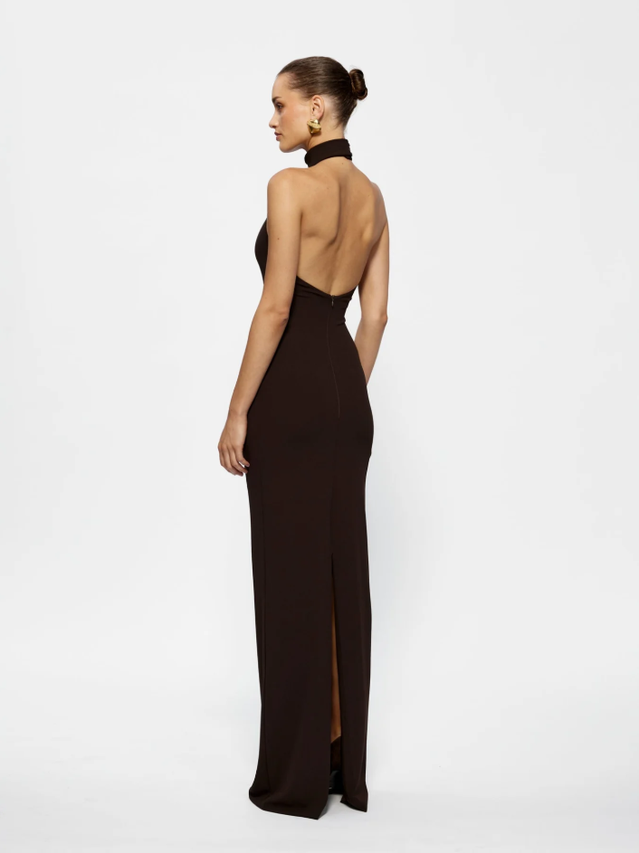 Effie Kats Rhi Gown - Coffee Brown Size 10