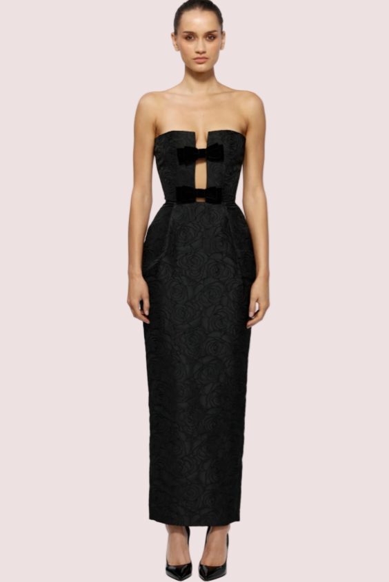 Effie Kats Kiera Gown Black Size 8