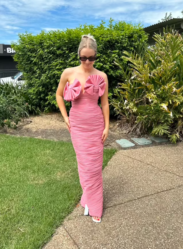 Rachel Gilbert Jensen Gown Pink Size 8