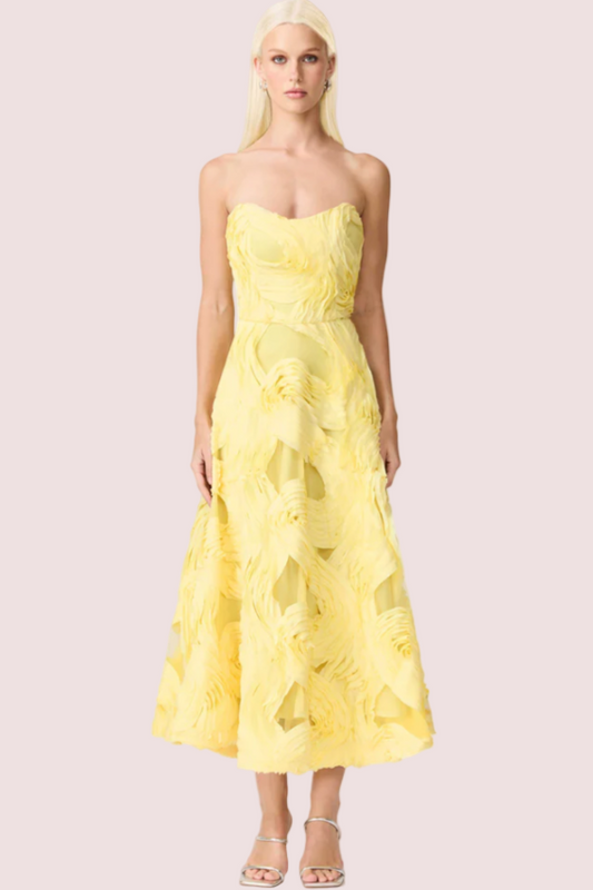 Elliatt Asher Midi Yellow Size 8,10