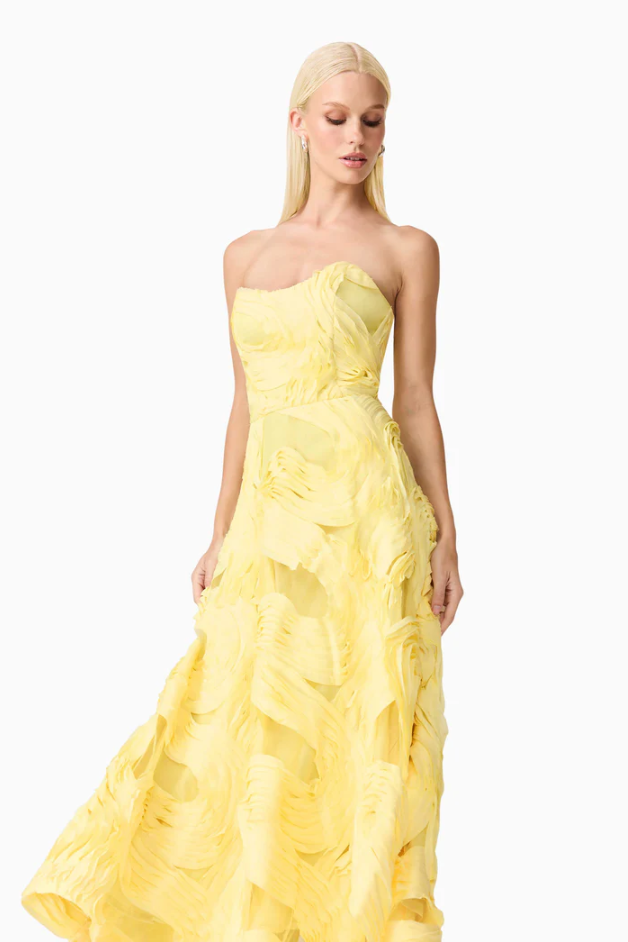 Elliatt Asher Midi Yellow Size 8,10