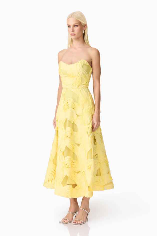 Elliatt Asher Midi Yellow Size 8,10