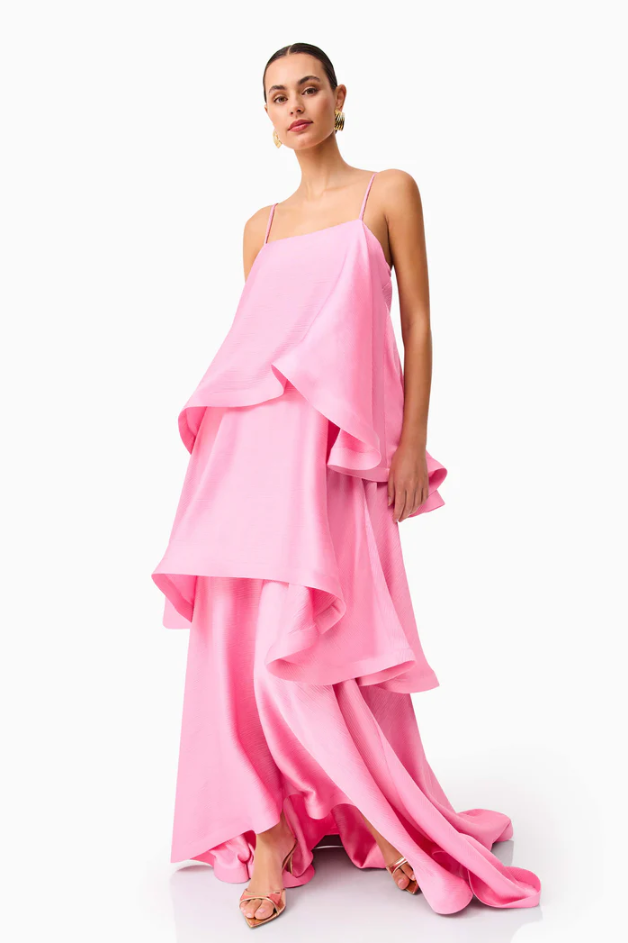 Elliatt Tilly Tiered Maxi Pink Size 6,8,10