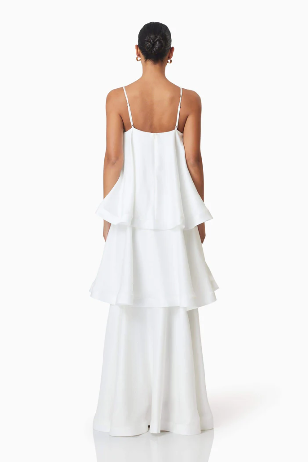 Elliatt Tilly Tiered Maxi White Size 8