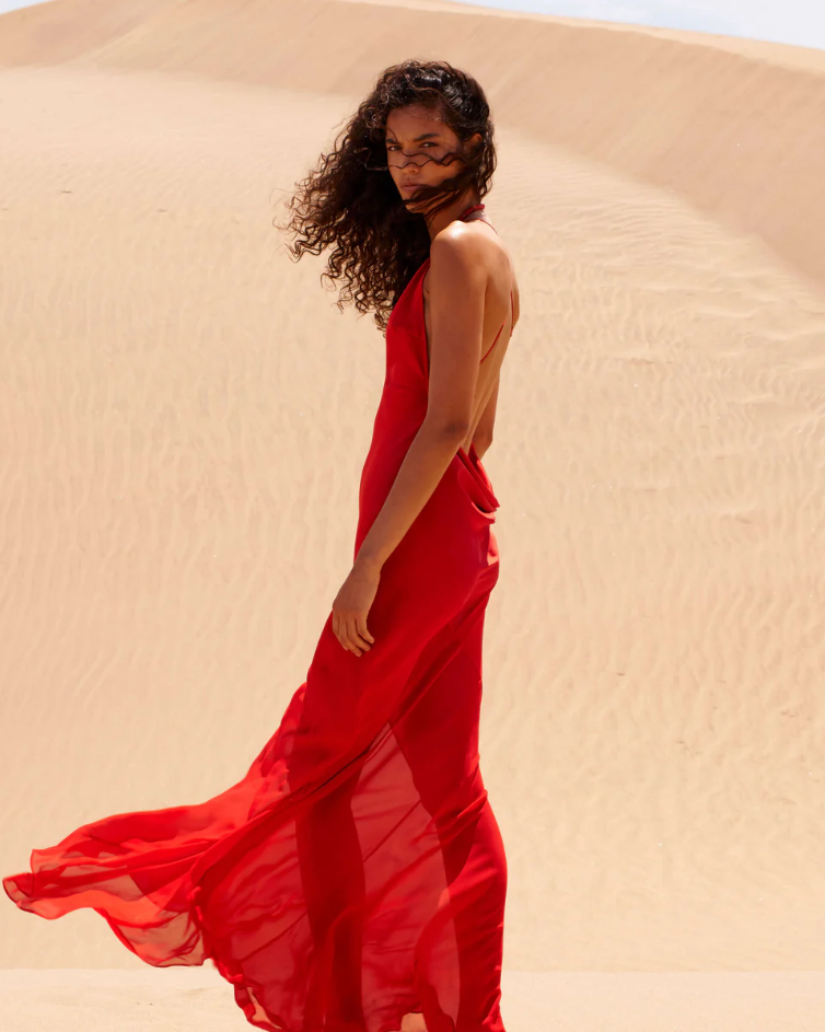 Rat & Boa Lotus Slip Dress Red Size 8