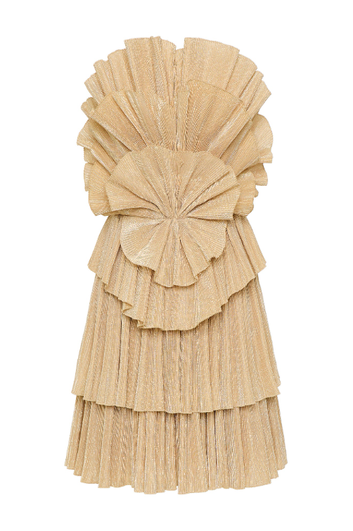 Aje Kyra Mini Dress Gold Size 10