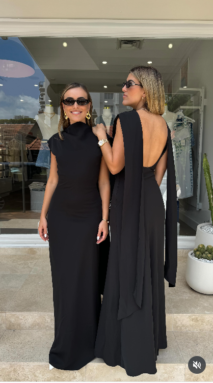Odd Muse Ultimate Muse Draped Black Dress Size 10
