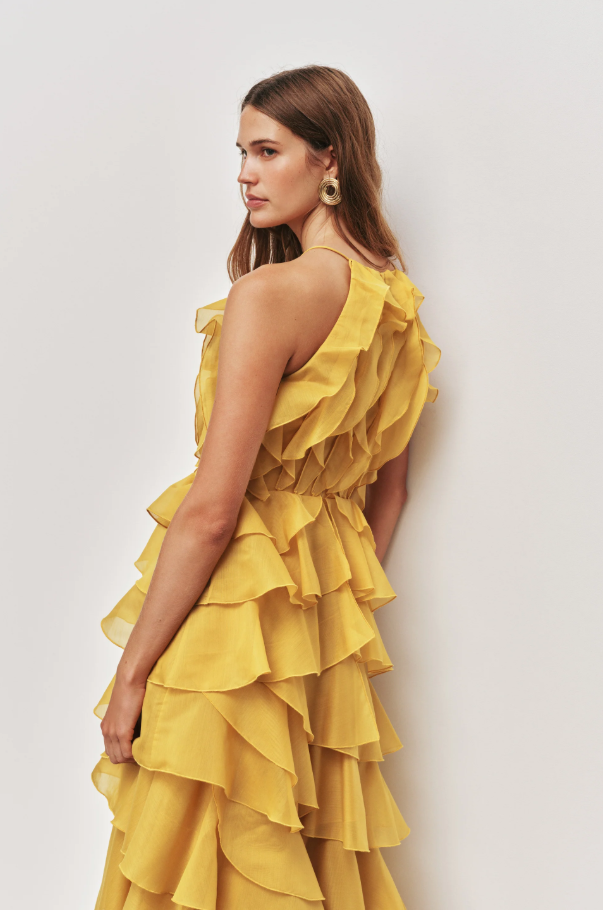 Aje Cleo Gown Marigold Yellow Size 12
