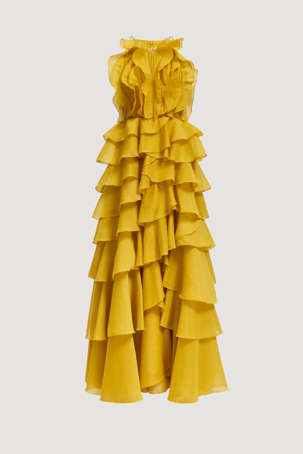 Aje Cleo Gown Marigold Yellow Size 12