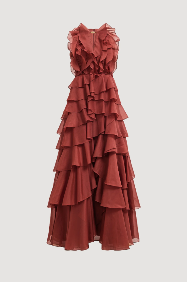 Aje Cleo Gown Rust Size 10
