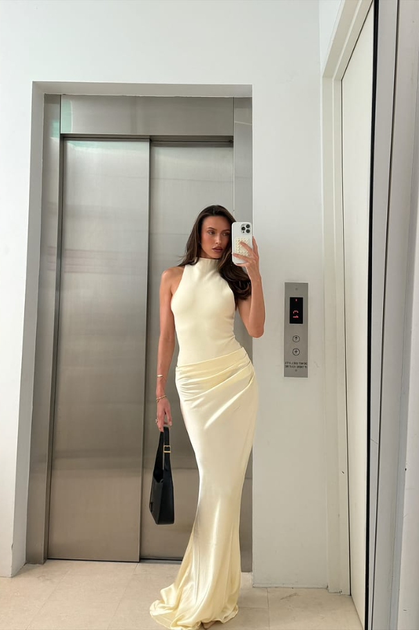 Henne Soraia Dress in Butter Size 8,10