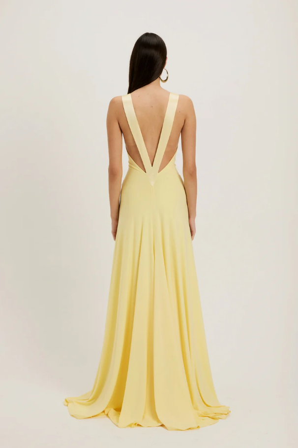 Ance Gria Rosa Gown Yellow Lemon Size 8