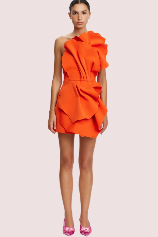 Acler Oake Mini Dress Orange Size 10