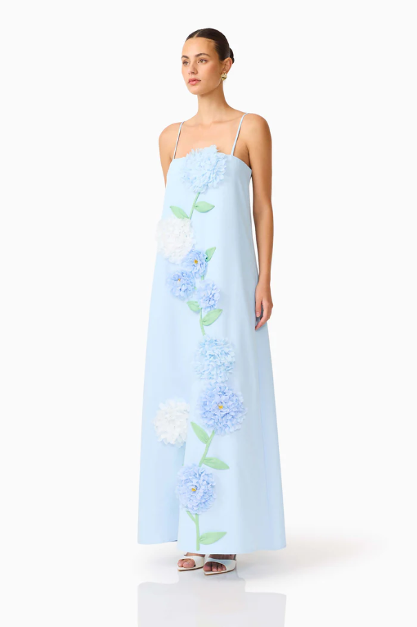 Elliatt Buttercup Maxi Dress - Blue Size 8