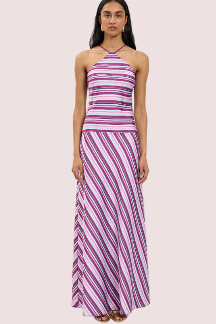 With Harper Lu Halter Maxi Purple Size 8