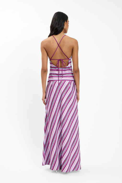 With Harper Lu Halter Maxi Purple Size 8