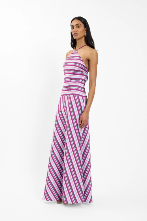 With Harper Lu Halter Maxi Purple Size 8