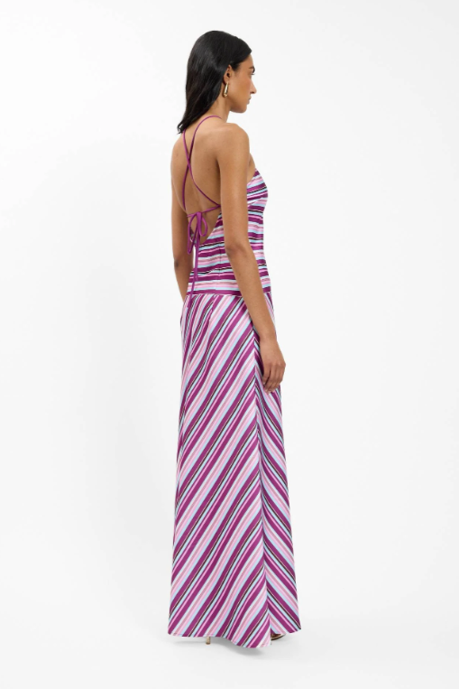 With Harper Lu Halter Maxi Purple Size 8