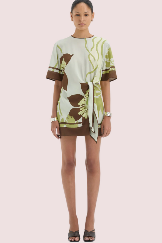 Sir the Label Amaia Mini Dress Floral Vine Size 10