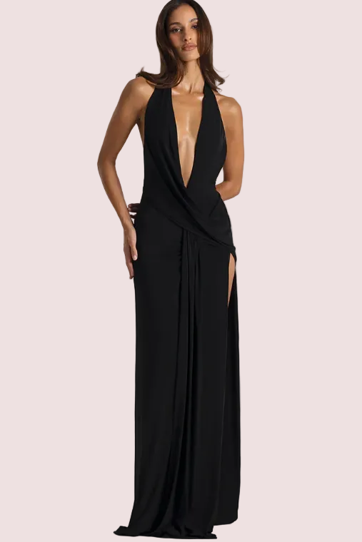 Natalie Rolt Winona Gown Black Size 6