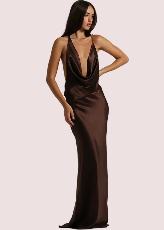 Natalie Rolt Gabi Gown Espresso Size 8