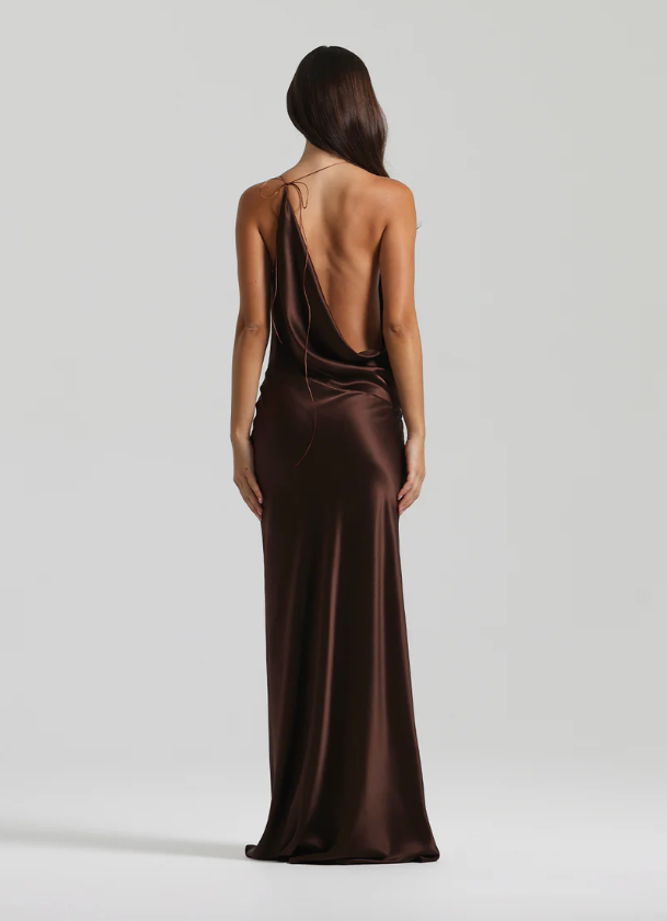 Natalie Rolt Gabi Gown Espresso Size 8