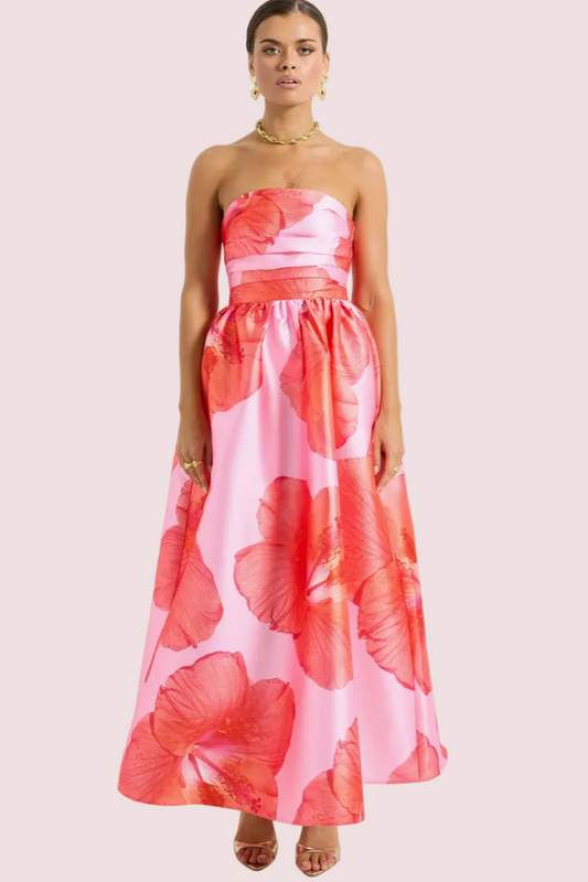 Pasduchas Kalani Strapless Midi Dress Size 10