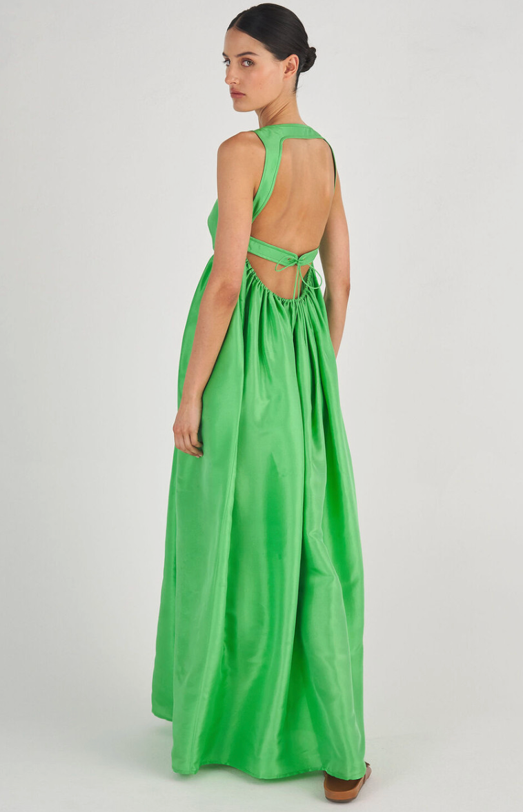 Oroton Strappy Sundress Green Size 8