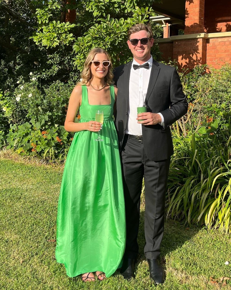 Oroton Strappy Sundress Green Size 8