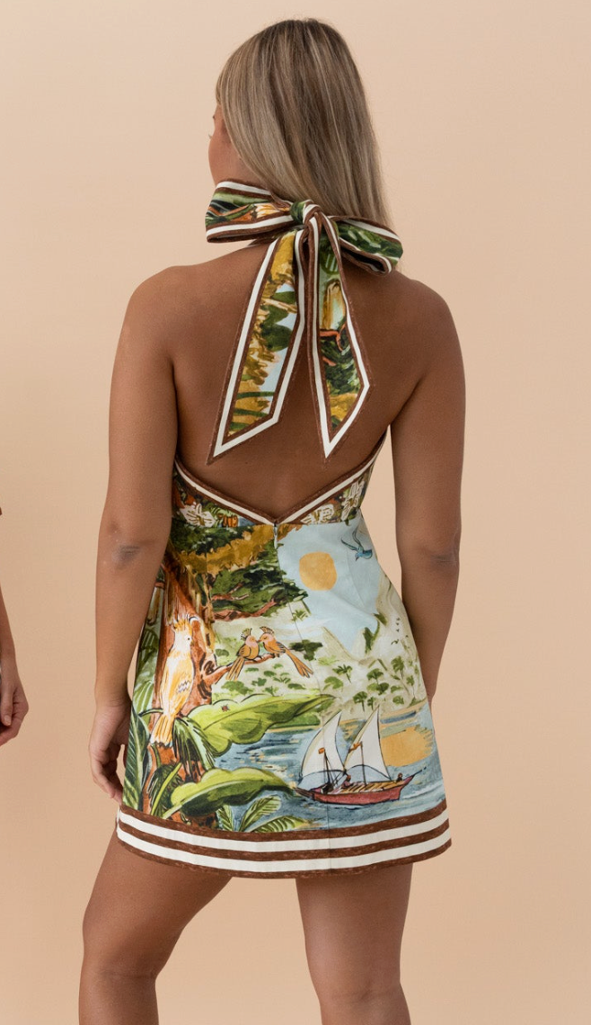 Alemais Toucan Mini Dress Size 10