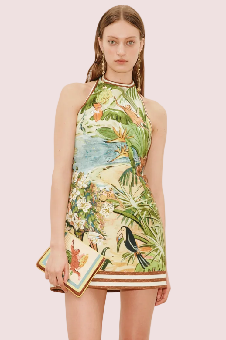 Alemais Toucan Mini Dress Size 10