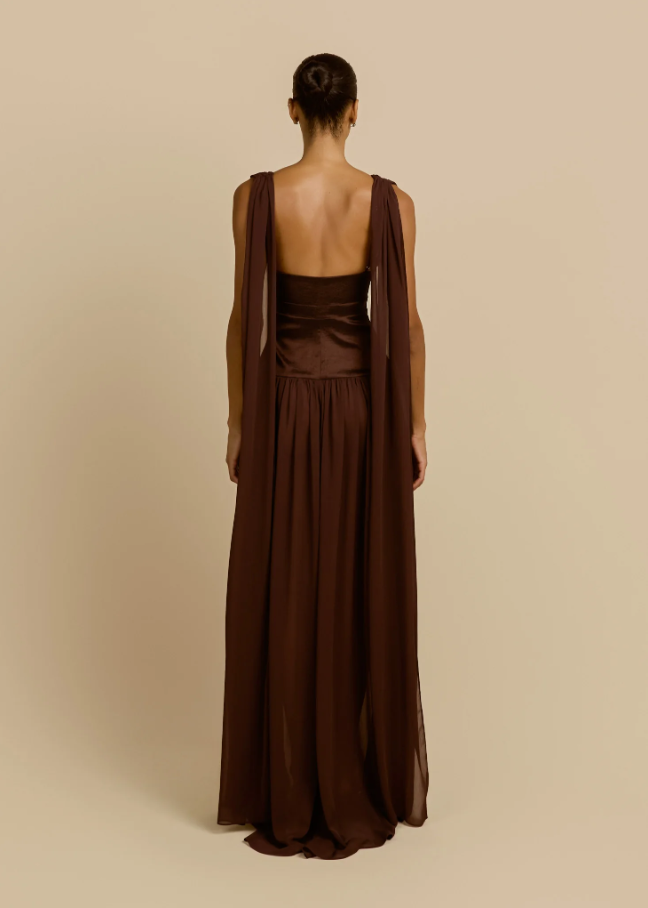 Arcina Ori Ramona Dress Cacoa Brown Size 6,8