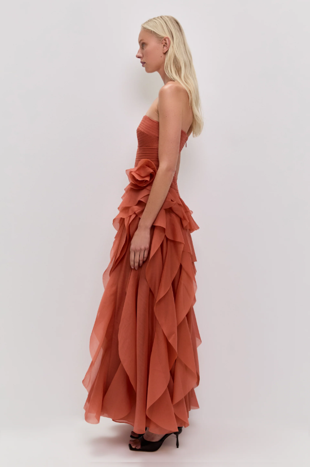 Aje Canyon Gown Rust Size 8,10
