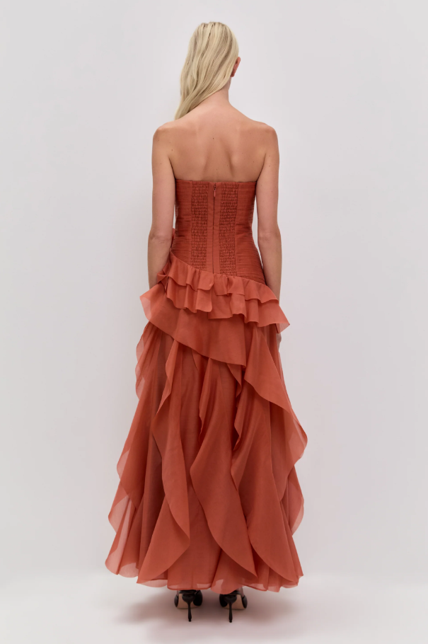 Aje Canyon Gown Rust Size 8,10