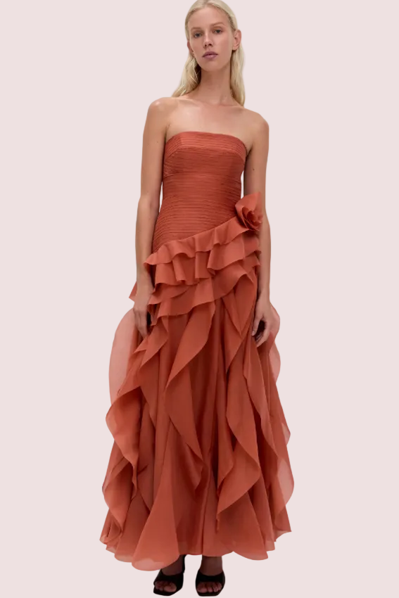 Aje Canyon Gown Rust Size 8,10