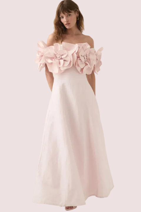 Aje Etta Gown Pink Size 14