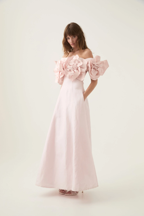 Aje Etta Gown Pink Size 14