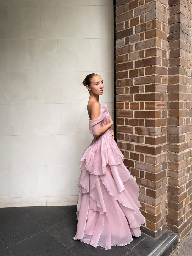 Aje Nisha Gown Blush Pink Size 10