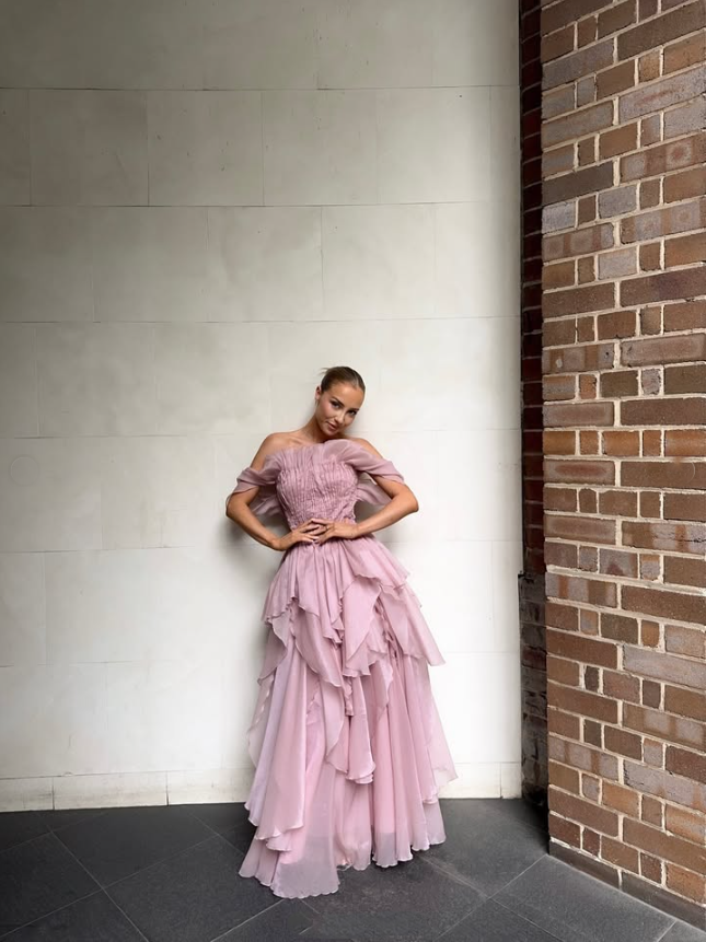 Aje Nisha Gown Blush Pink Size 10