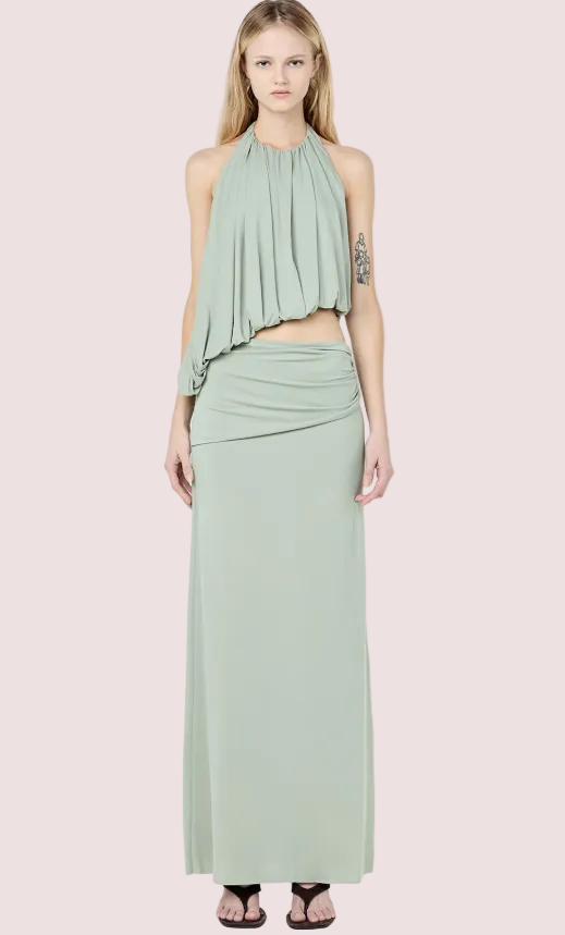 Bec and Bridge Cadence Racer Maxi Dress Pistacchio Green Size 6,8