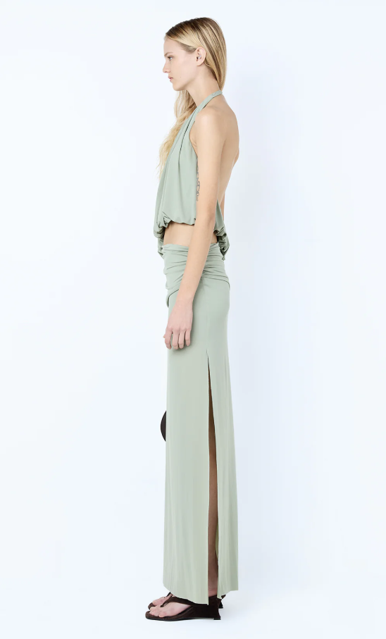 Bec and Bridge Cadence Racer Maxi Dress Pistacchio Green Size 6,8