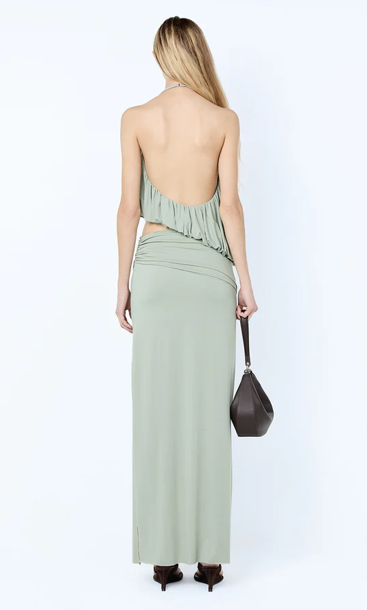 Bec and Bridge Cadence Racer Maxi Dress Pistacchio Green Size 6,8