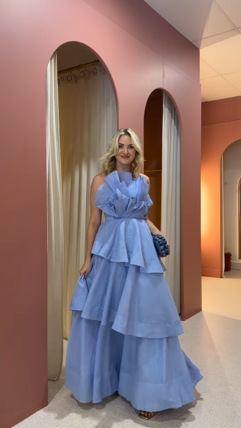 Aje Selestia Gown Pale Blue Size 8,12