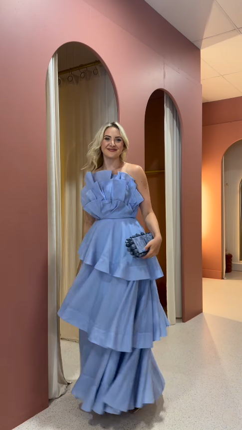 Aje Selestia Gown Pale Blue Size 8,12