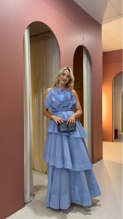 Aje Selestia Gown Pale Blue Size 8,12