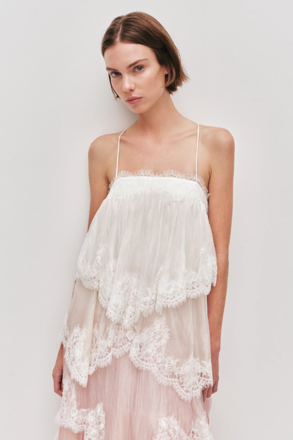 Aje Ophelia Lace Gown White Multicolour Size 12