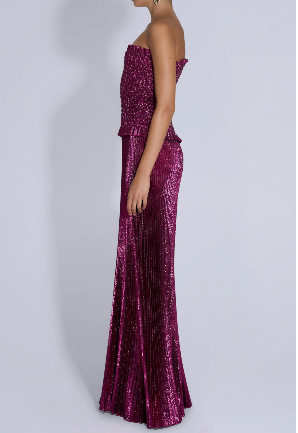 L'Idee Maya Gown Sangria Glitter Size 6,8,10,12,14